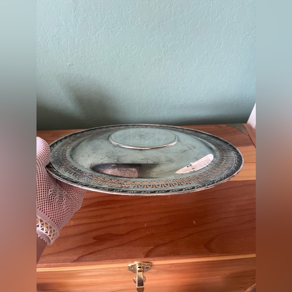 Vintage Silver Plated Tray 12.5” - Picture 3 of 3